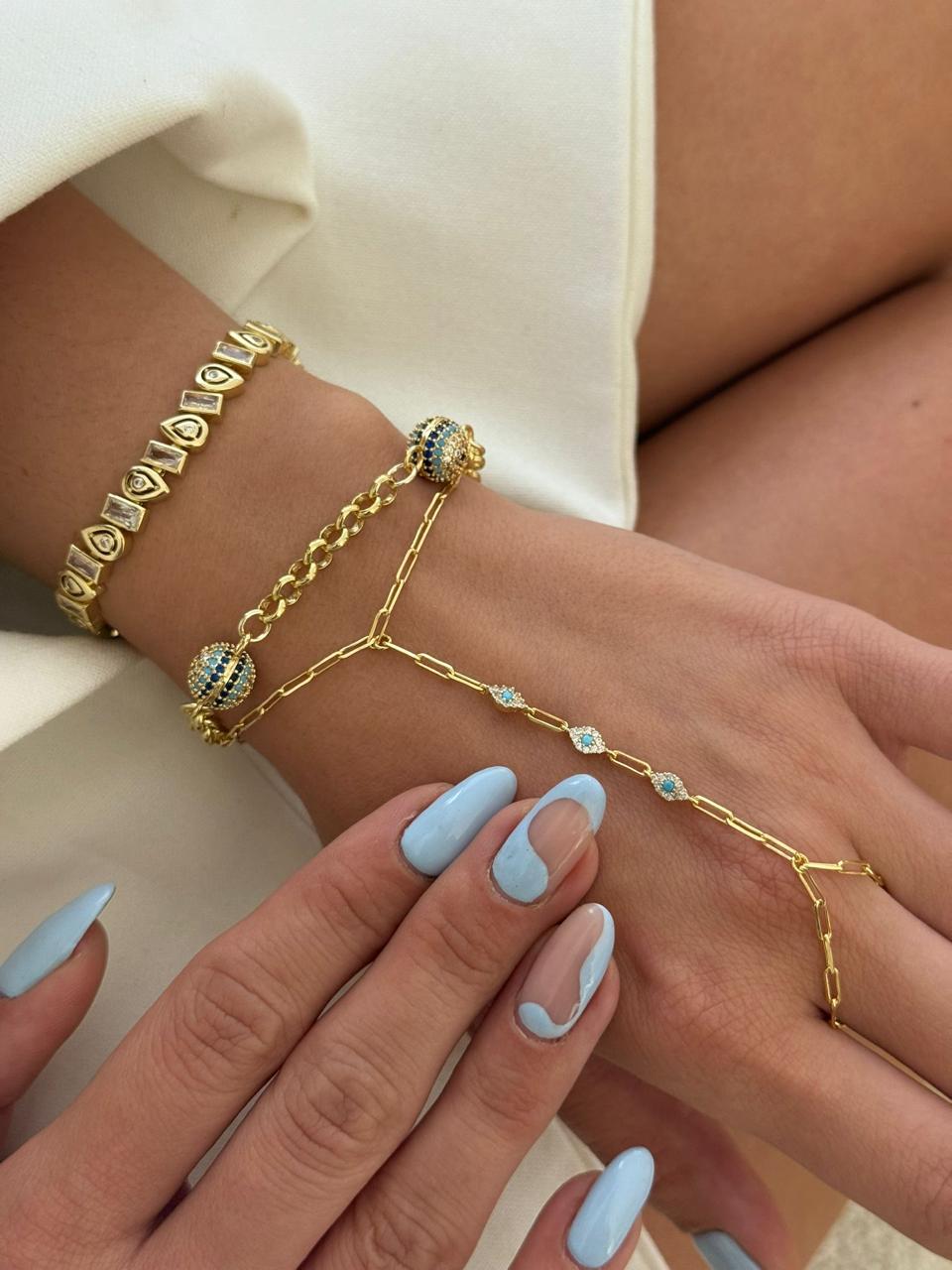 Blue Ayn Hand Chain