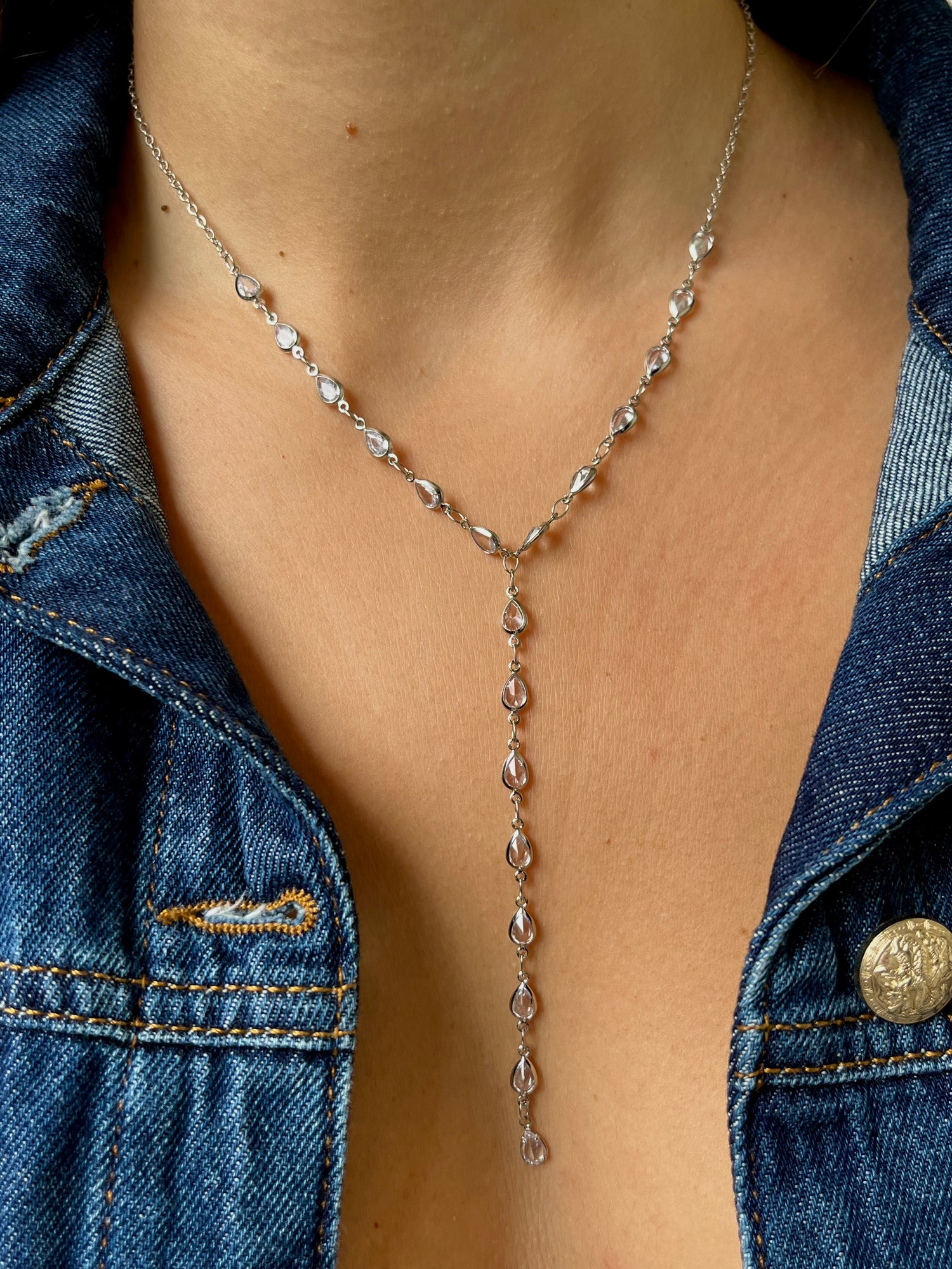 Teardrop Dropdown Necklace