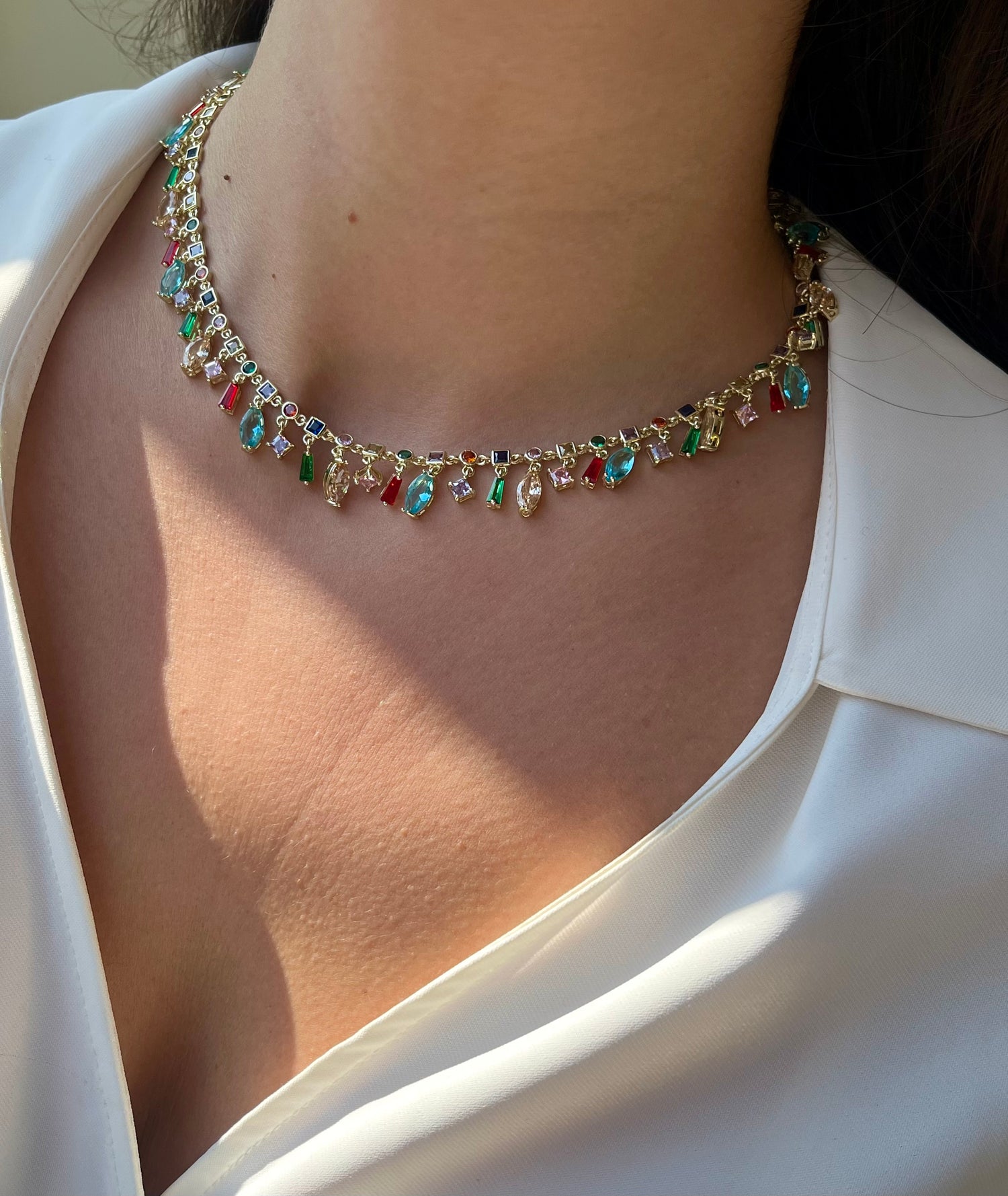 Rainbow Drops Necklace