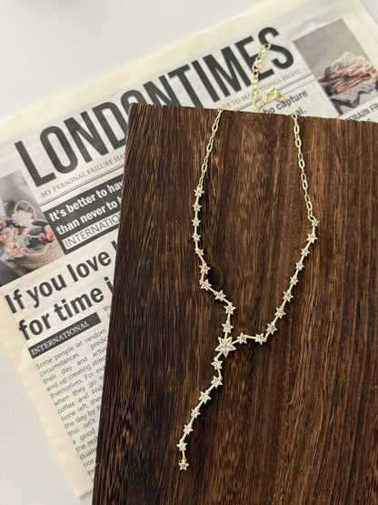 Too Many Stars Y Dropdown Necklace