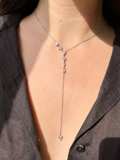 Silver Charms Y Necklace