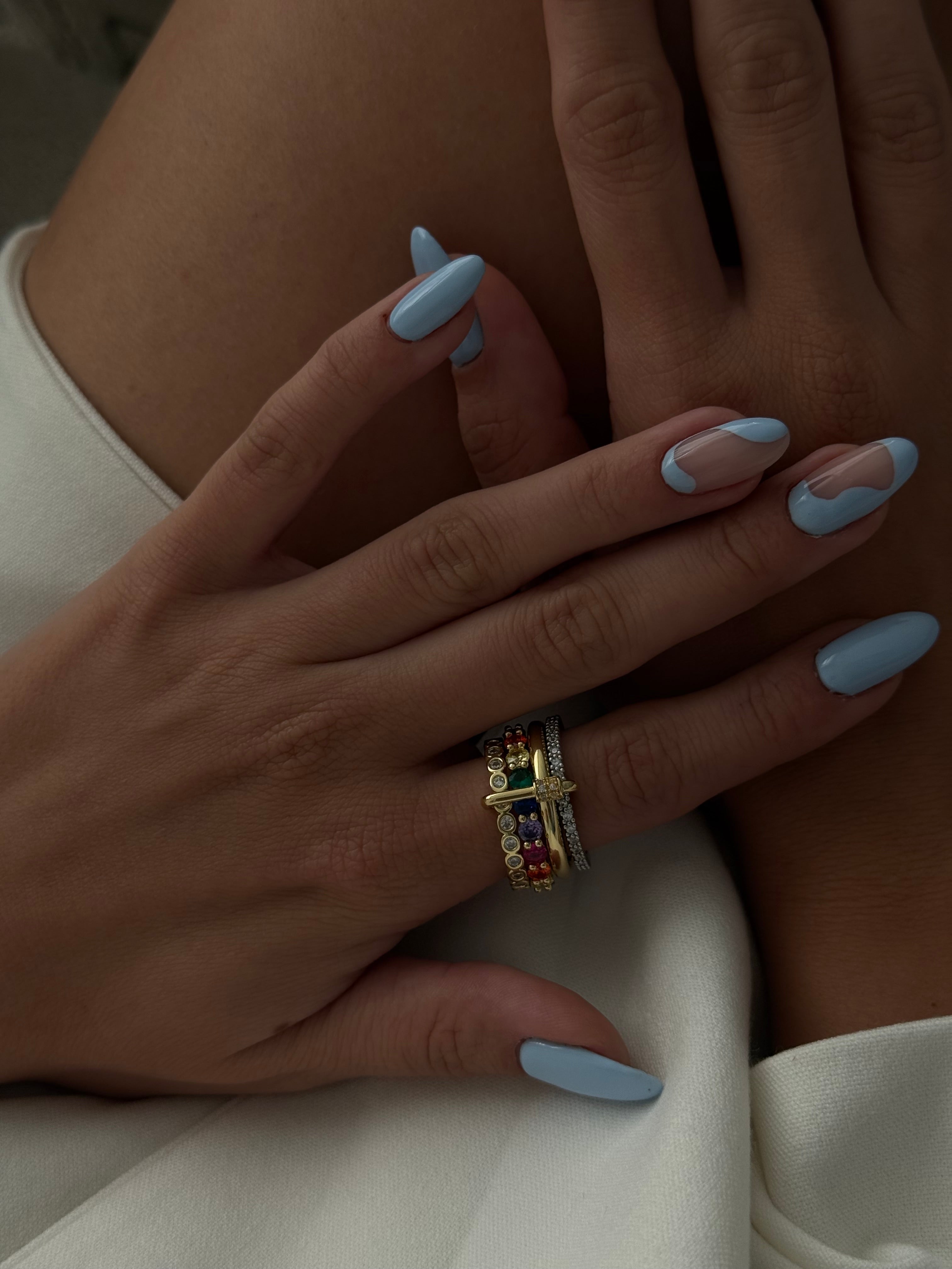 Stacked Colorful Ring