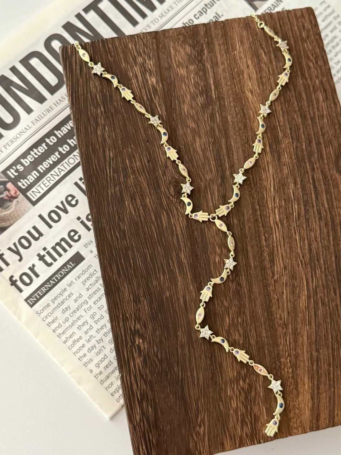 Mixed Y DropDown Necklace