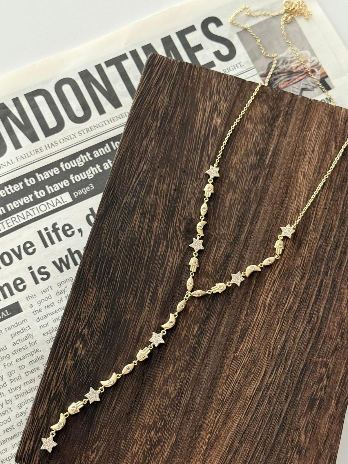 Mixed Y DropDown Necklace