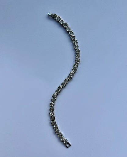 Mini Silver Hearts Bracelet