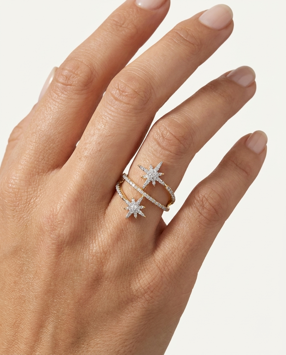 Twin Star Ring