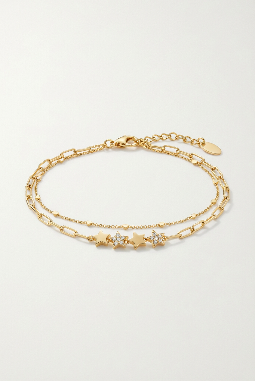 Triple Star Double Bracelet