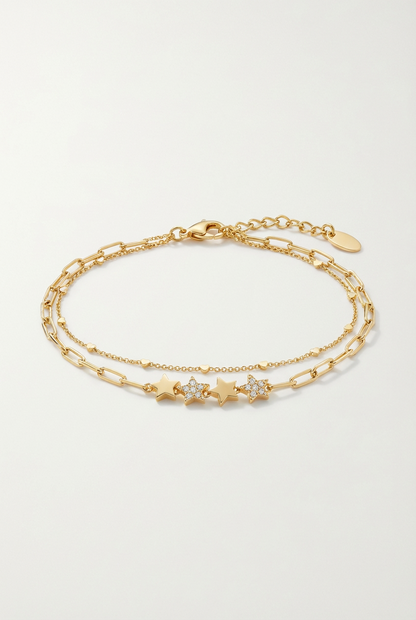 Triple Star Double Bracelet