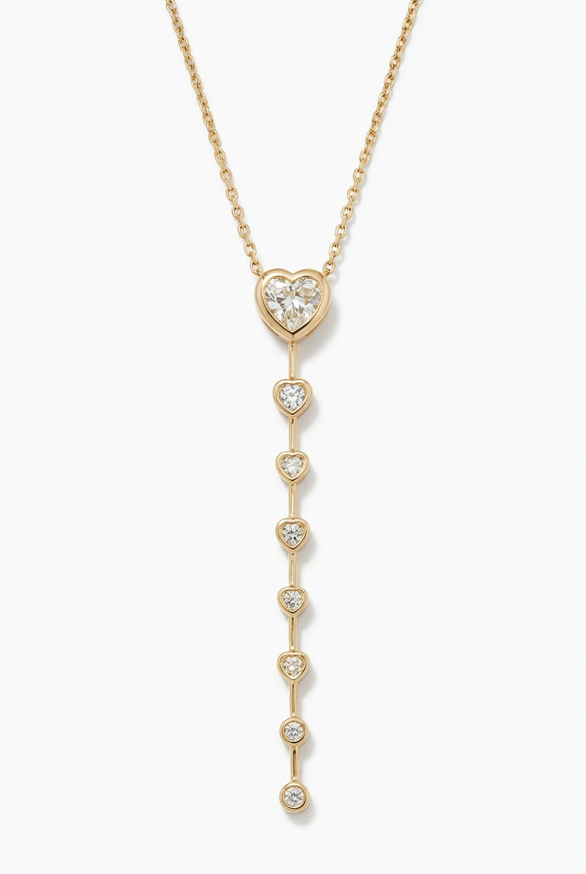 Drop Down Heart Necklace