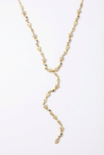 Mixed Y DropDown Necklace