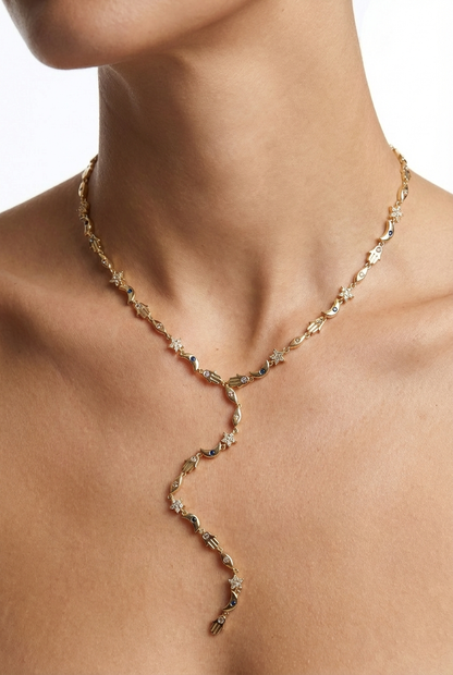 Mixed Y DropDown Necklace