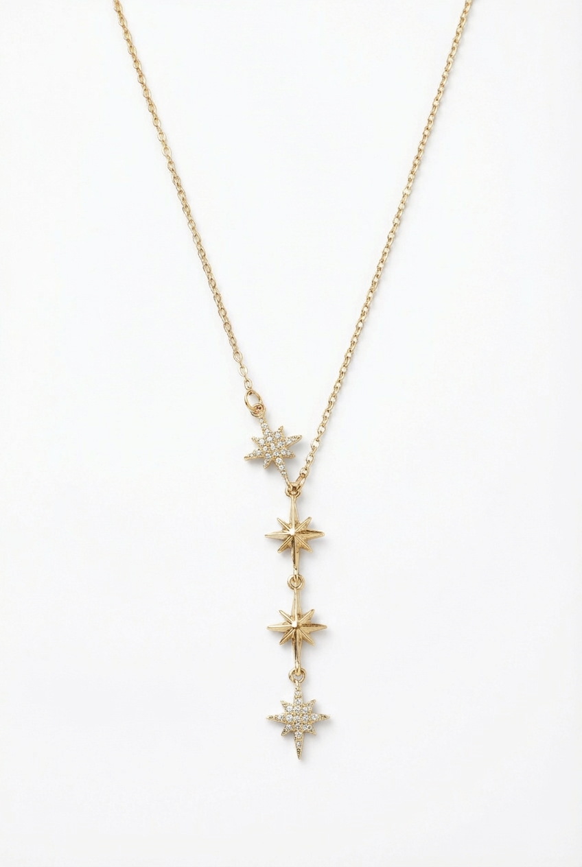 Drop Down Stars Necklace