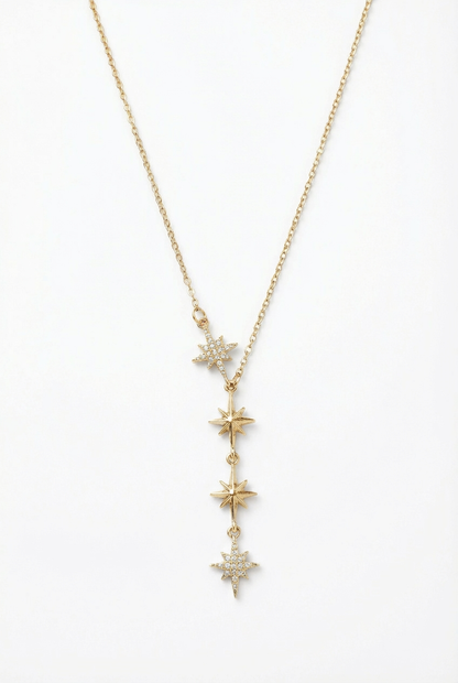 Drop Down Stars Necklace