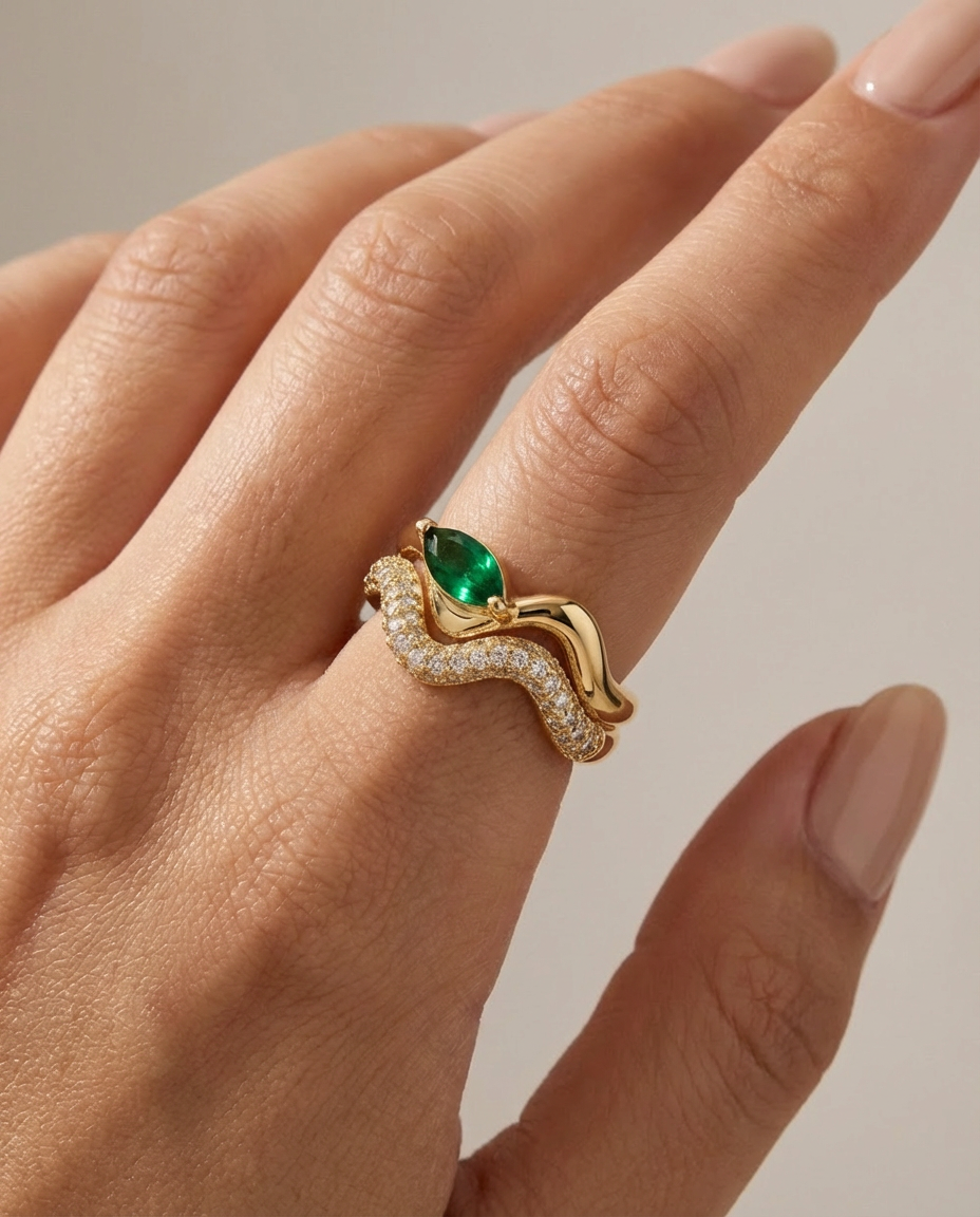 Double Emerald Ring