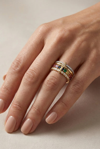 Stacked Colorful Ring