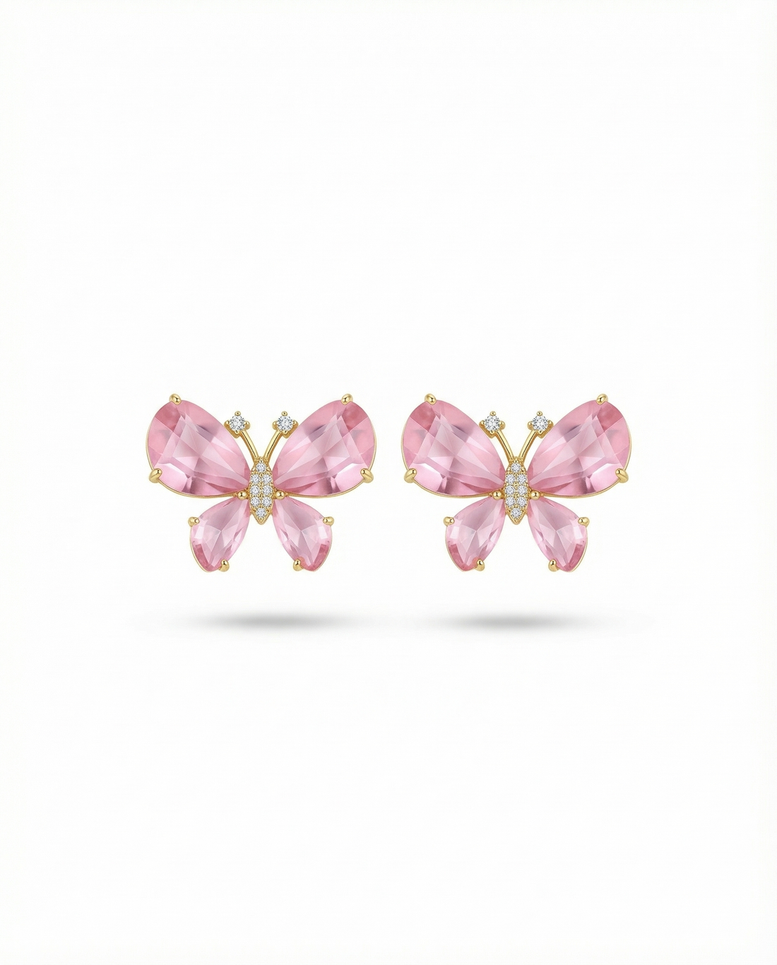Light Pink Butterfly Earrings