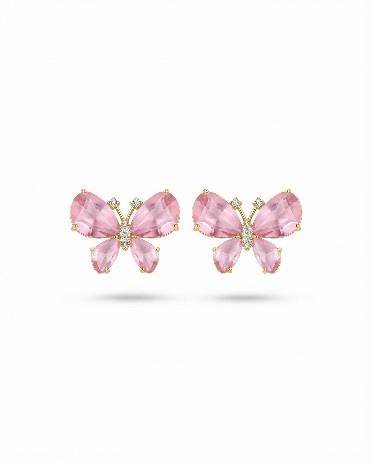 Light Pink Butterfly Earrings
