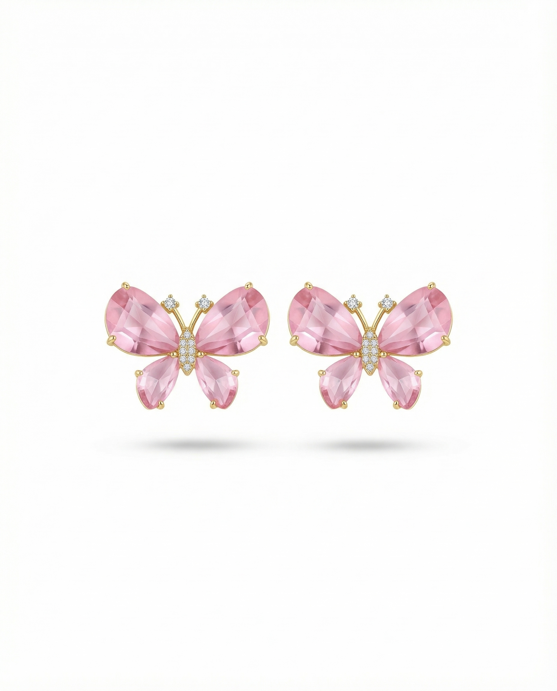 Light Pink Butterfly Earrings