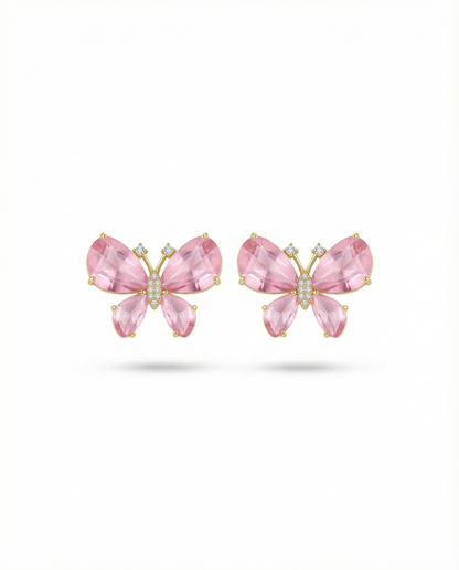 Light Pink Butterfly Earrings