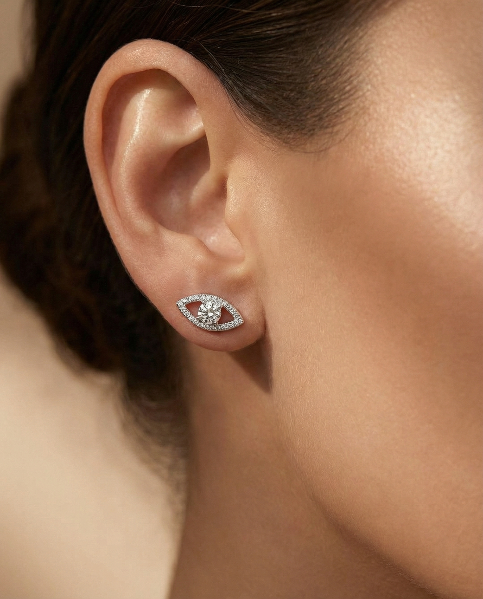 Eye Silver Earrings