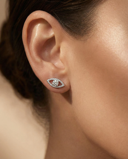 Eye Silver Earrings