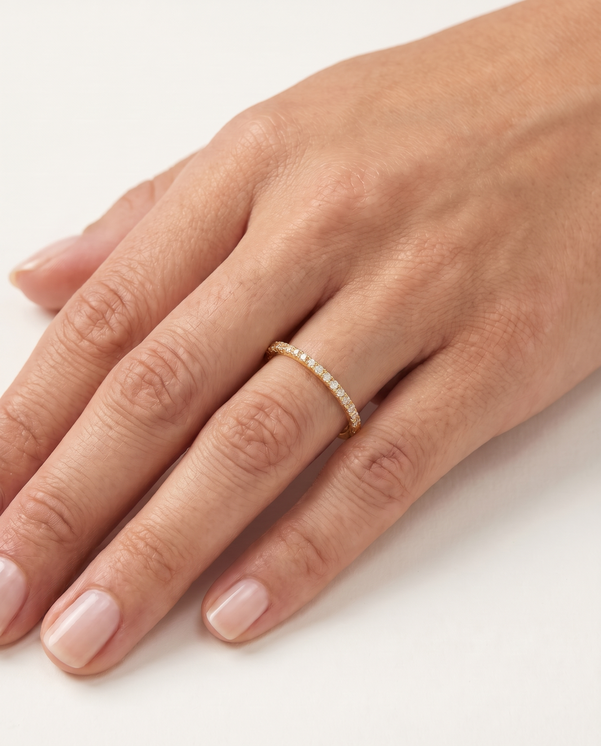 Stackable Ring worn alone